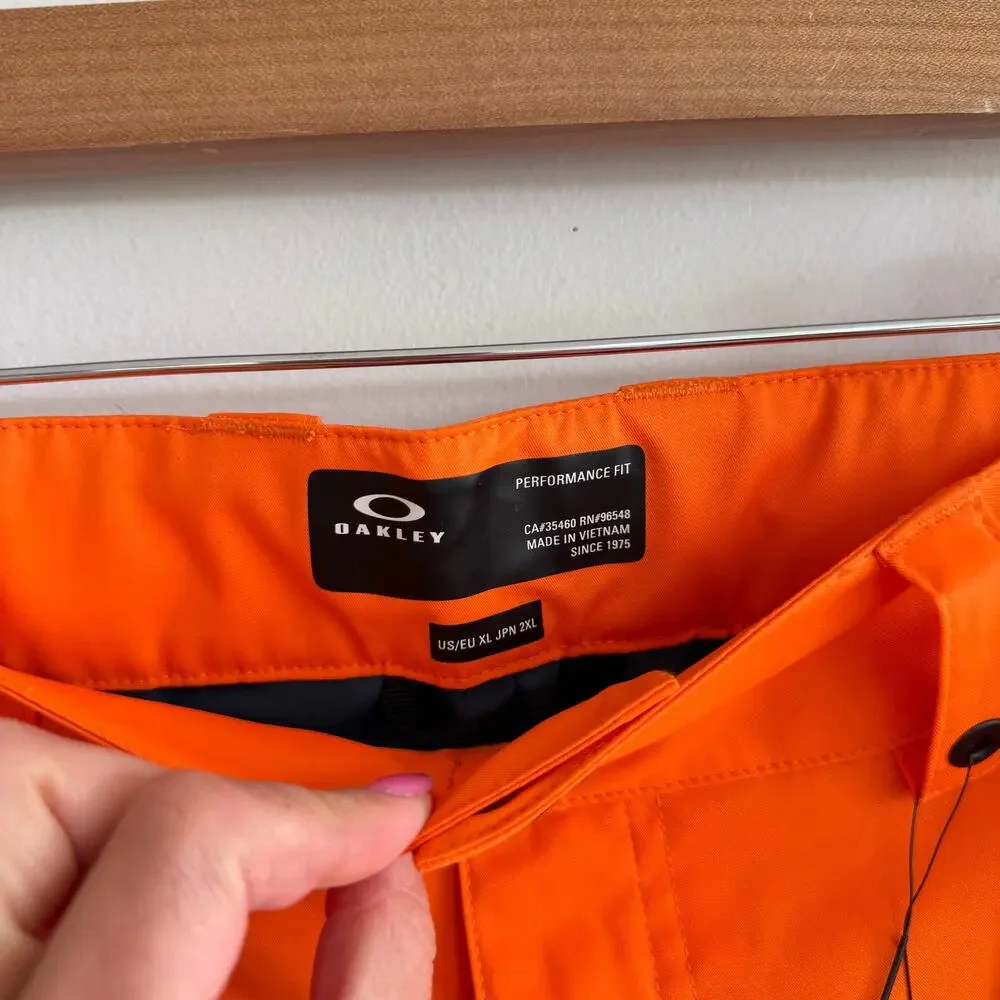 Oakley Crescent 2.0 Shell 2L 10K Performance Fit Snow Pants Orange XL NWT
